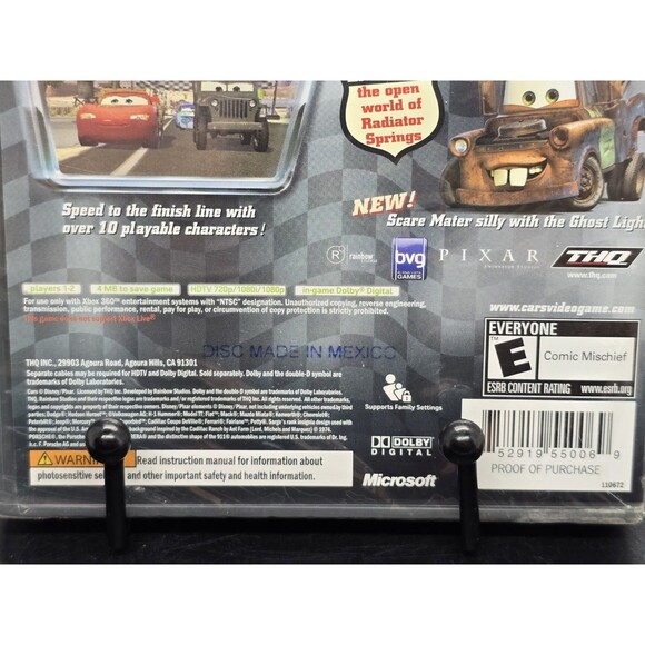 Microsoft Xbox 360 Disney Pixar Cars Family Hits Game New Sealed *Small Holes - Picture 12 of 12